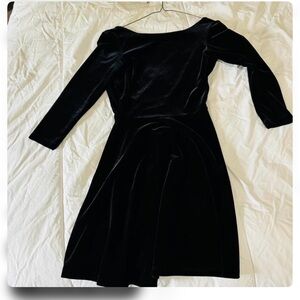 Elegant Black Velvet Dress